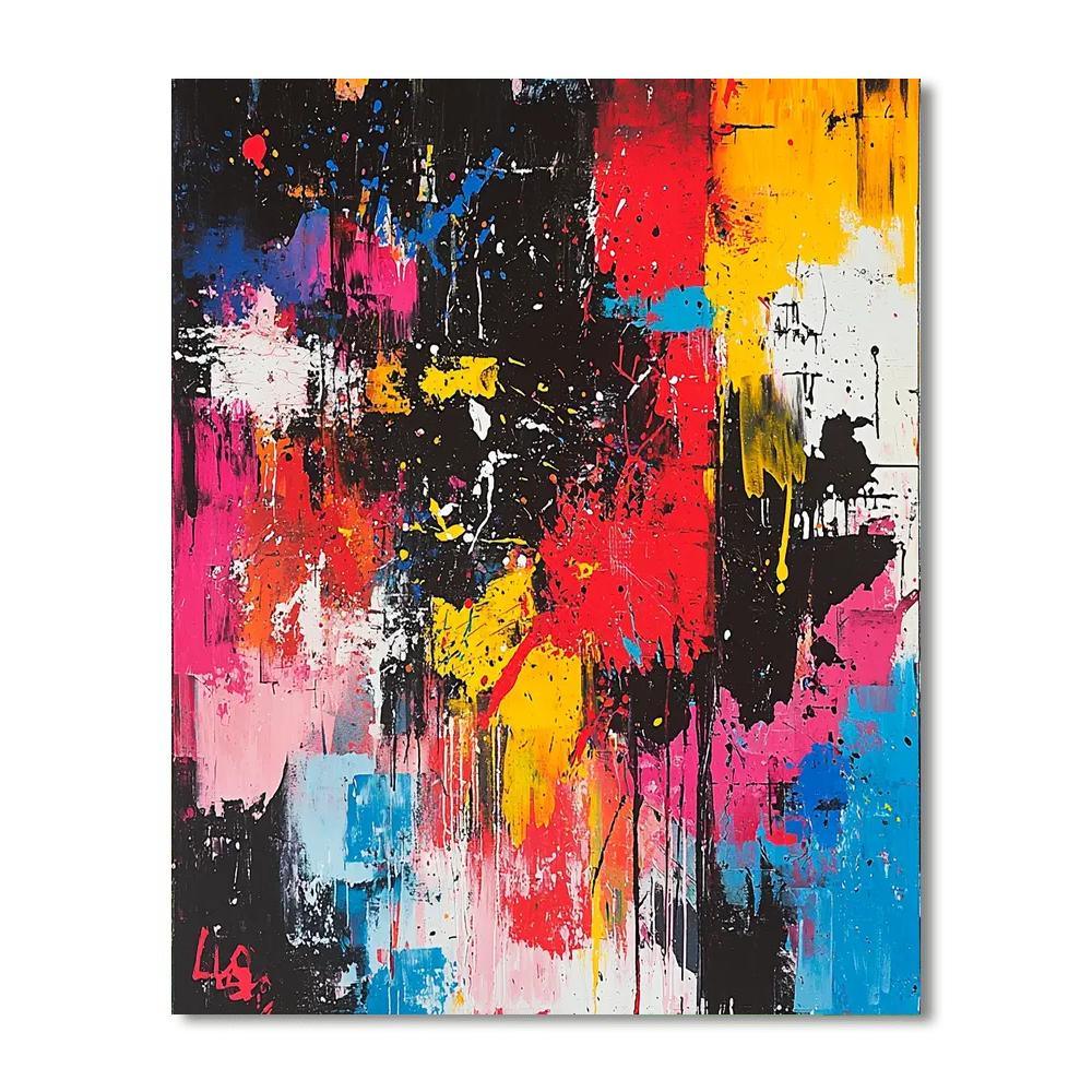 Jean-Michel Basquiat Inspired Expressions Of Chaos  Numbered Painting Kits