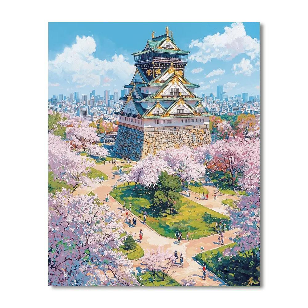 Osaka Castle Park - Japan Numbered Painting Kits