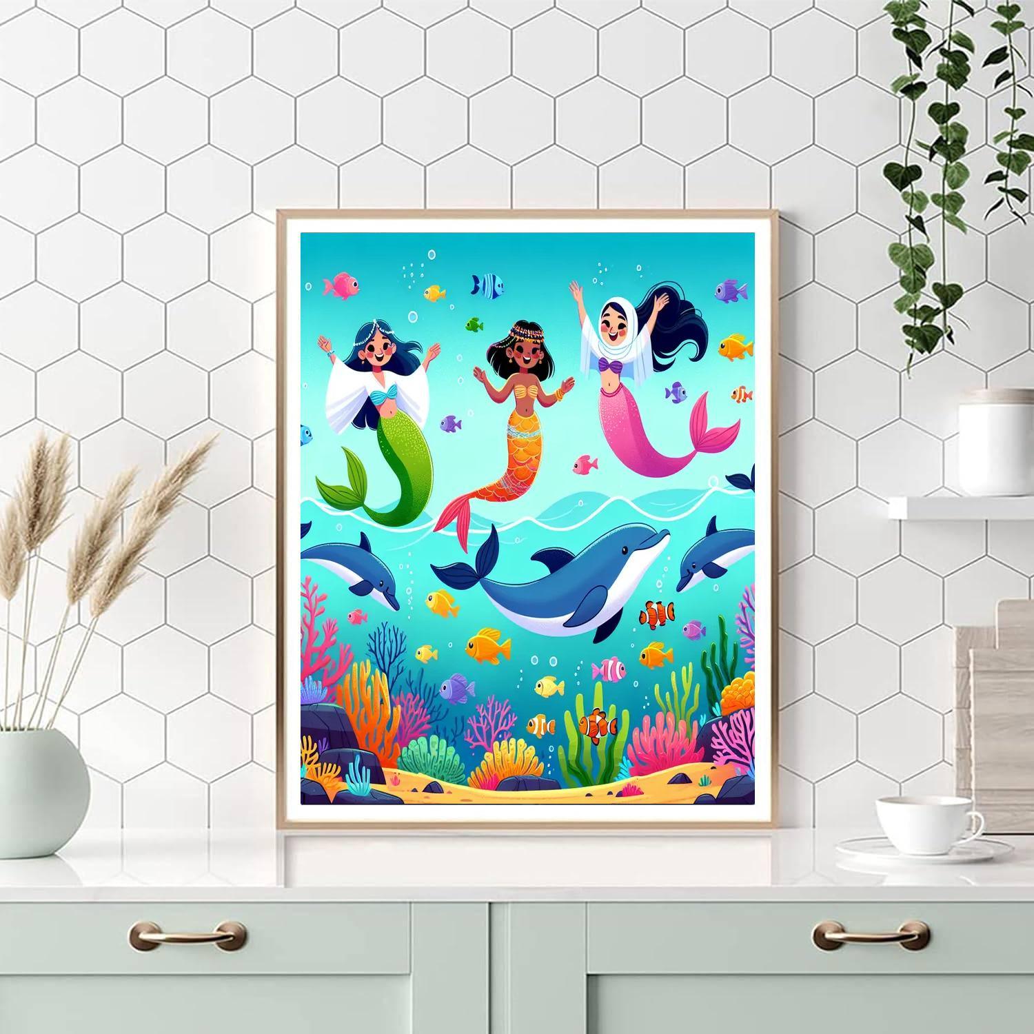 Oceanic Mermaid Magic Numbered Painting Kits