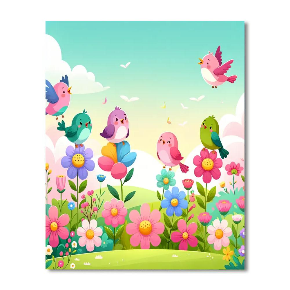 Sweet Symphony Of Spring Number Painting