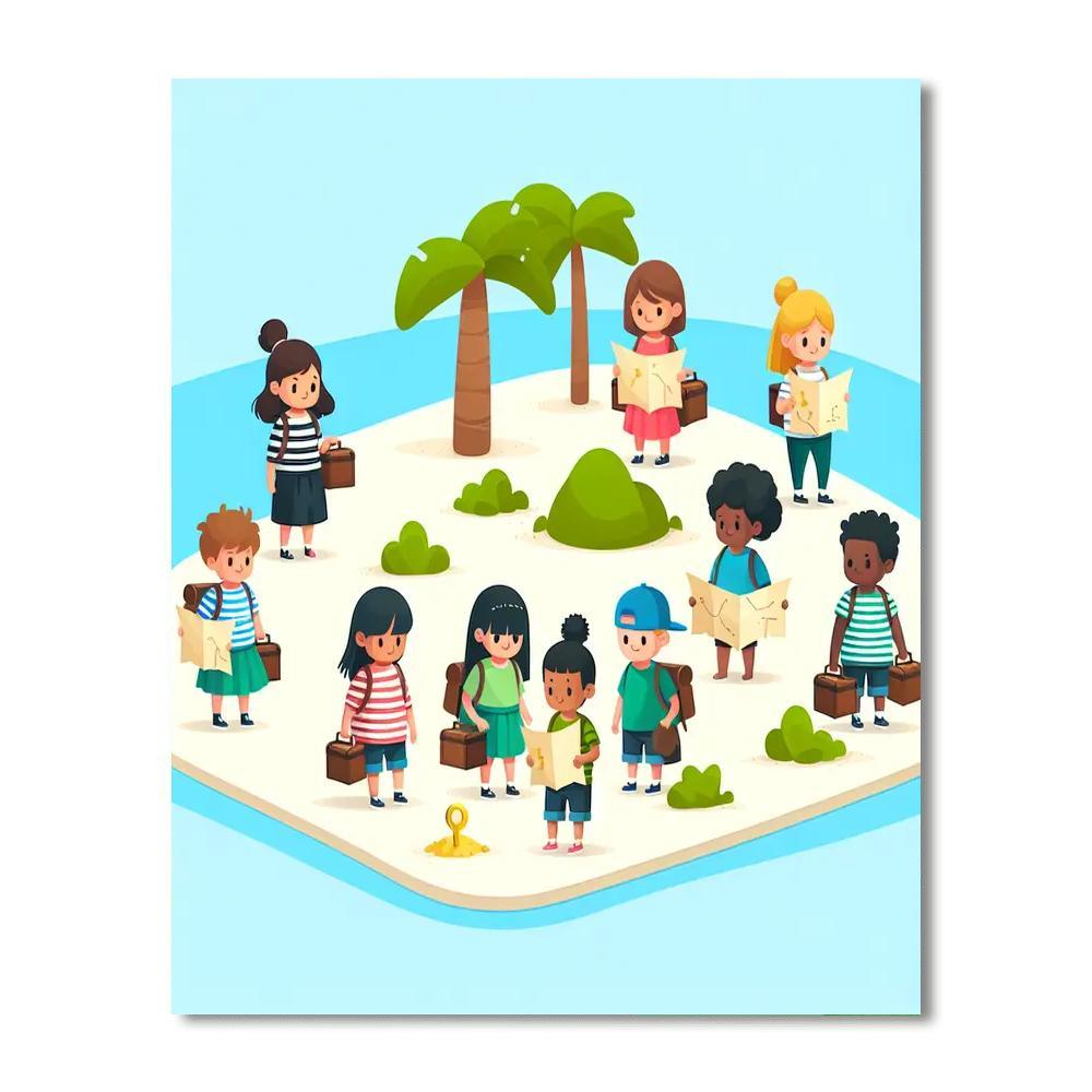 Island Treasure Adventure Numbered Painting Kits