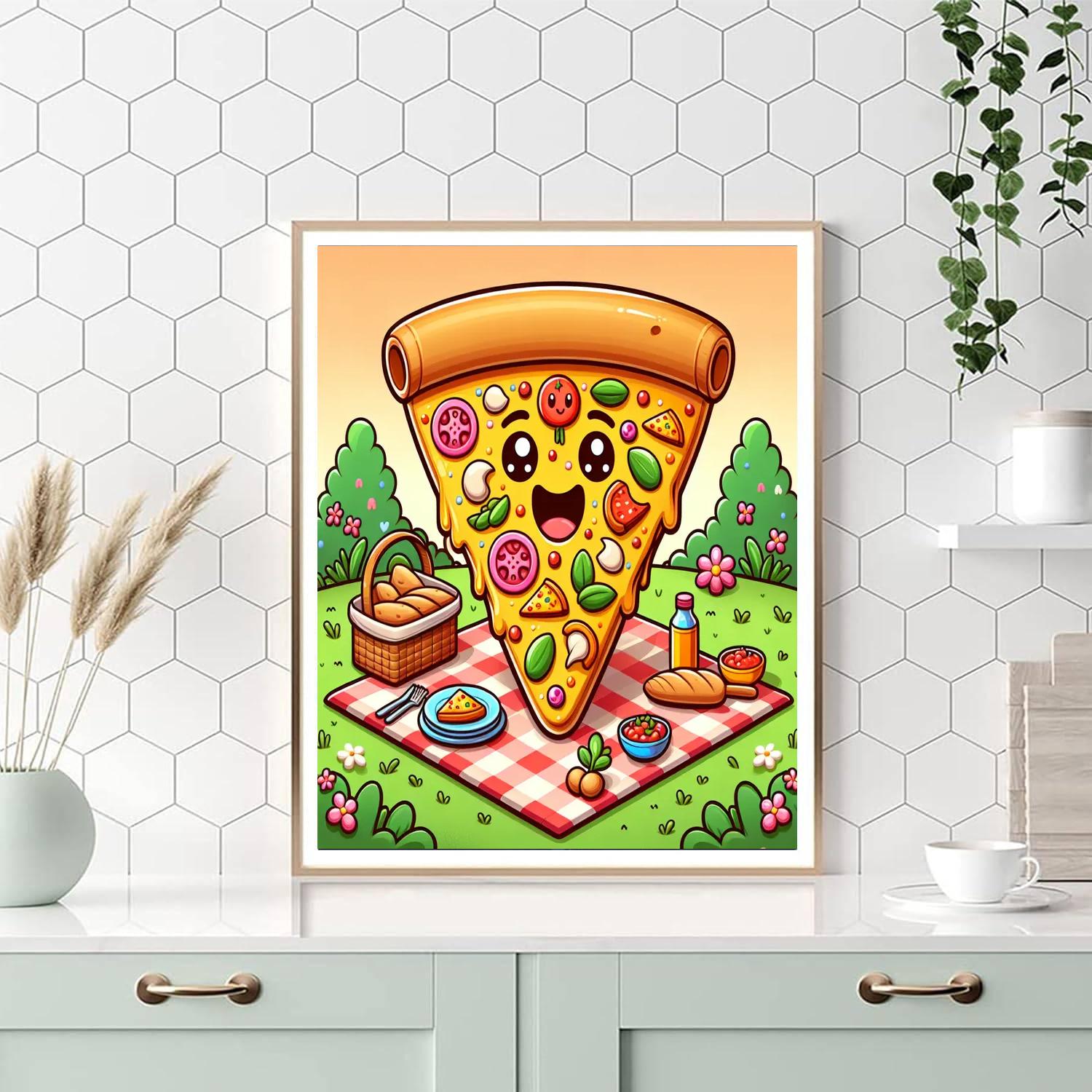 Gigantic Pizza Slice Painting By Numbers Kit