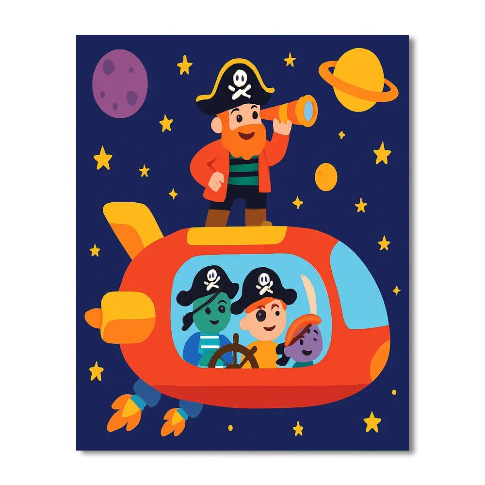 Space Pirate Odyssey Numbered Painting Kits