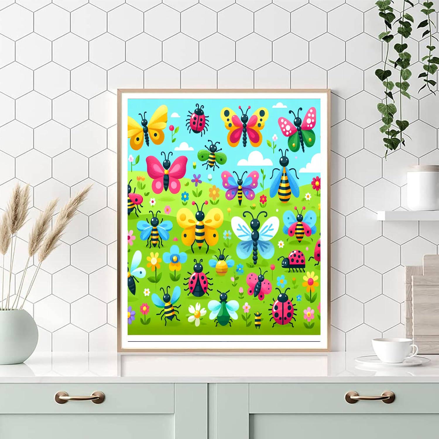 Inventive Insect World Paint By Numbers Art