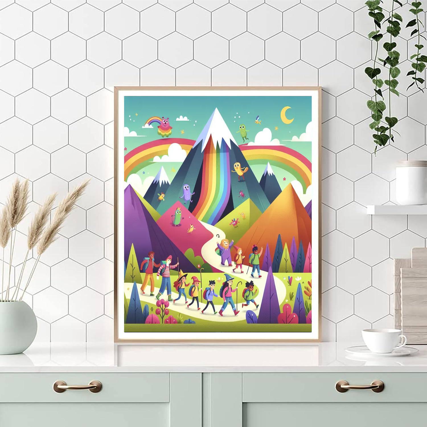 Rainbow Mountain Adventure Paint By Color