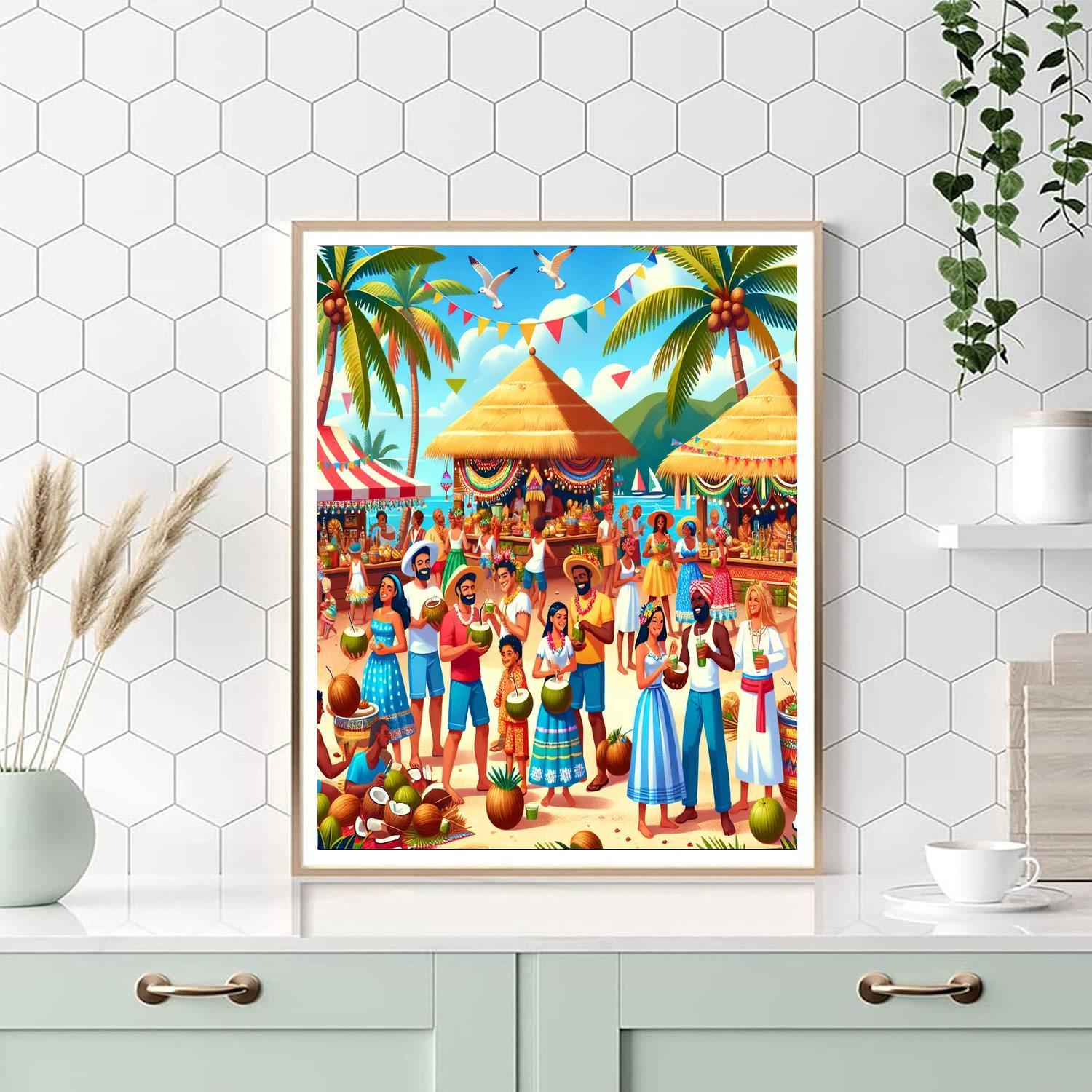 Kauai Coconut Festival - Usa Painting By Numbers Kit