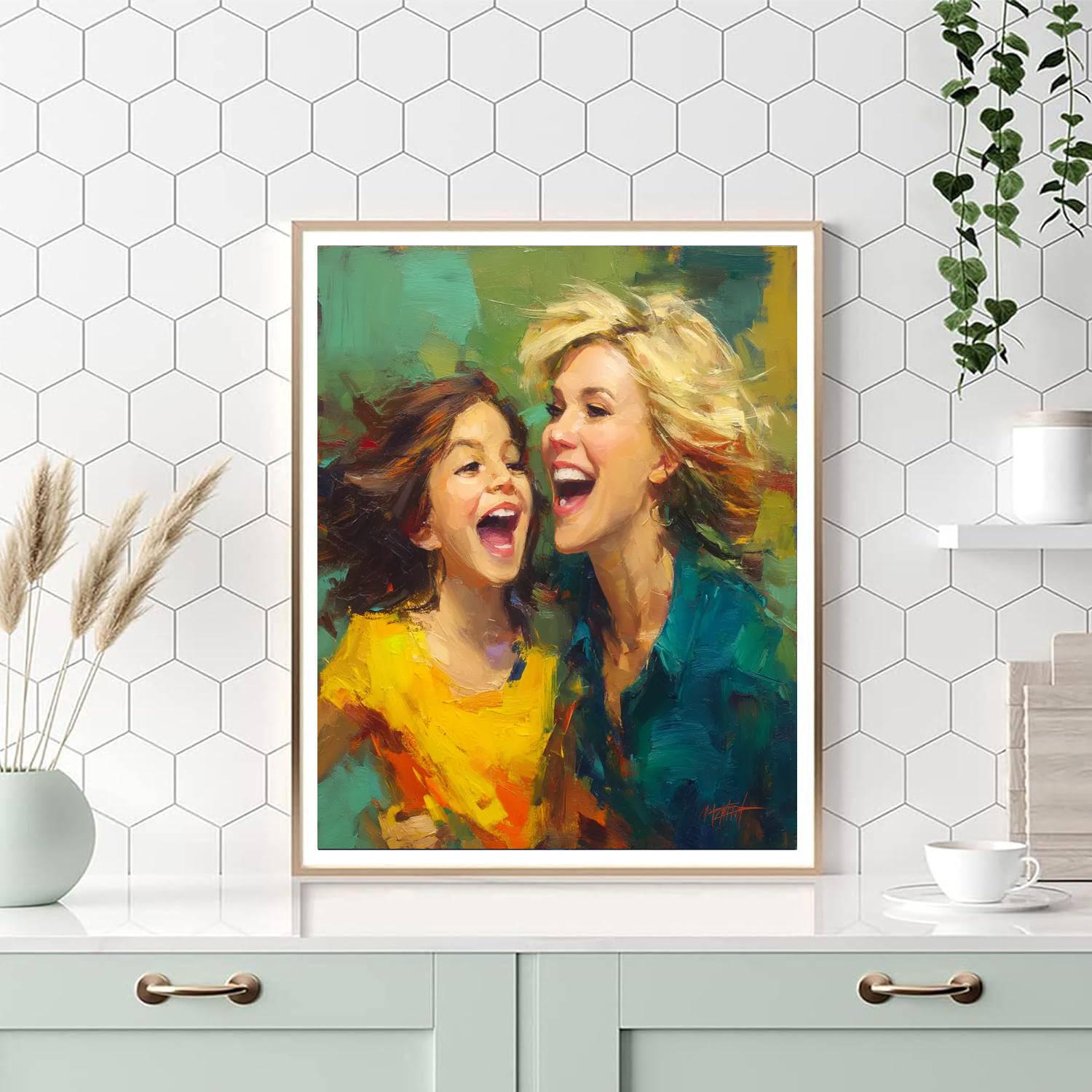 Cherished Laughs Number Painting