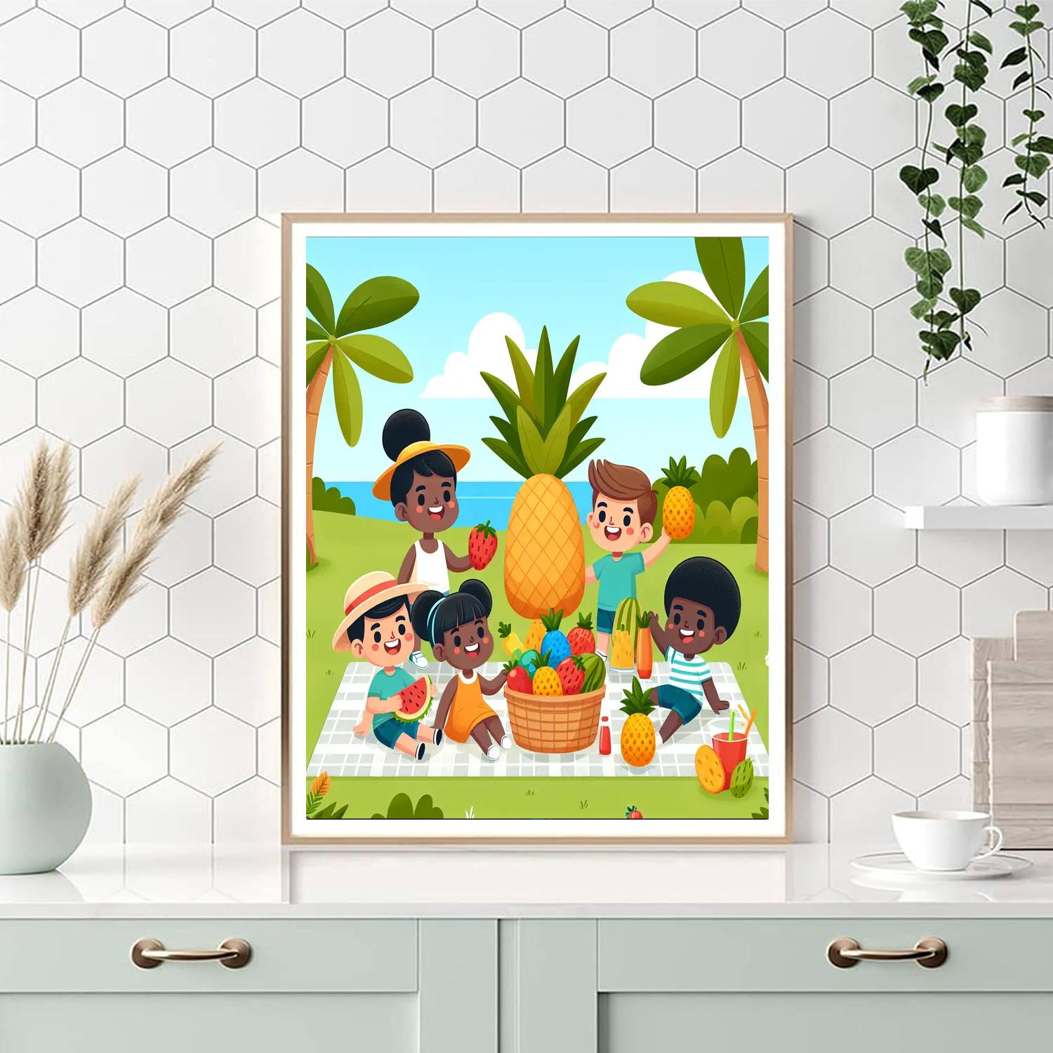 Pineapple Paradise Picnic Numbered Painting Kits