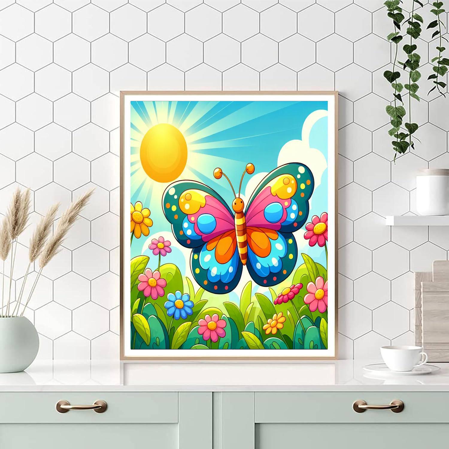 Radiant Butterfly Paint By Numbers Art