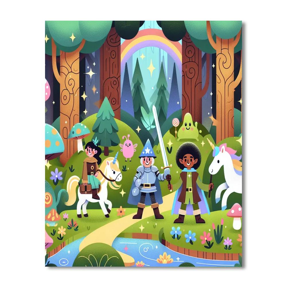 Fairy Tale Woods Journey Paint By Color
