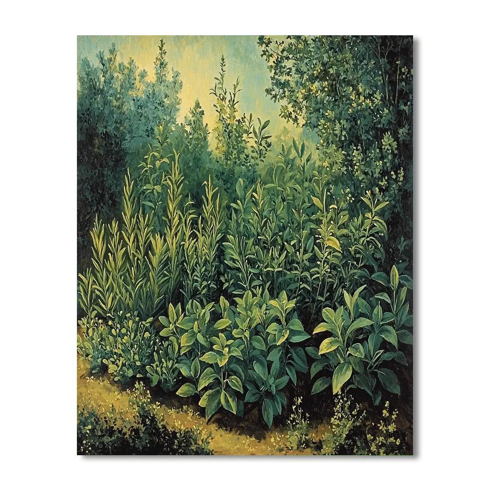 Chardin Inspired Herb Garden Serenity  Paint By Number