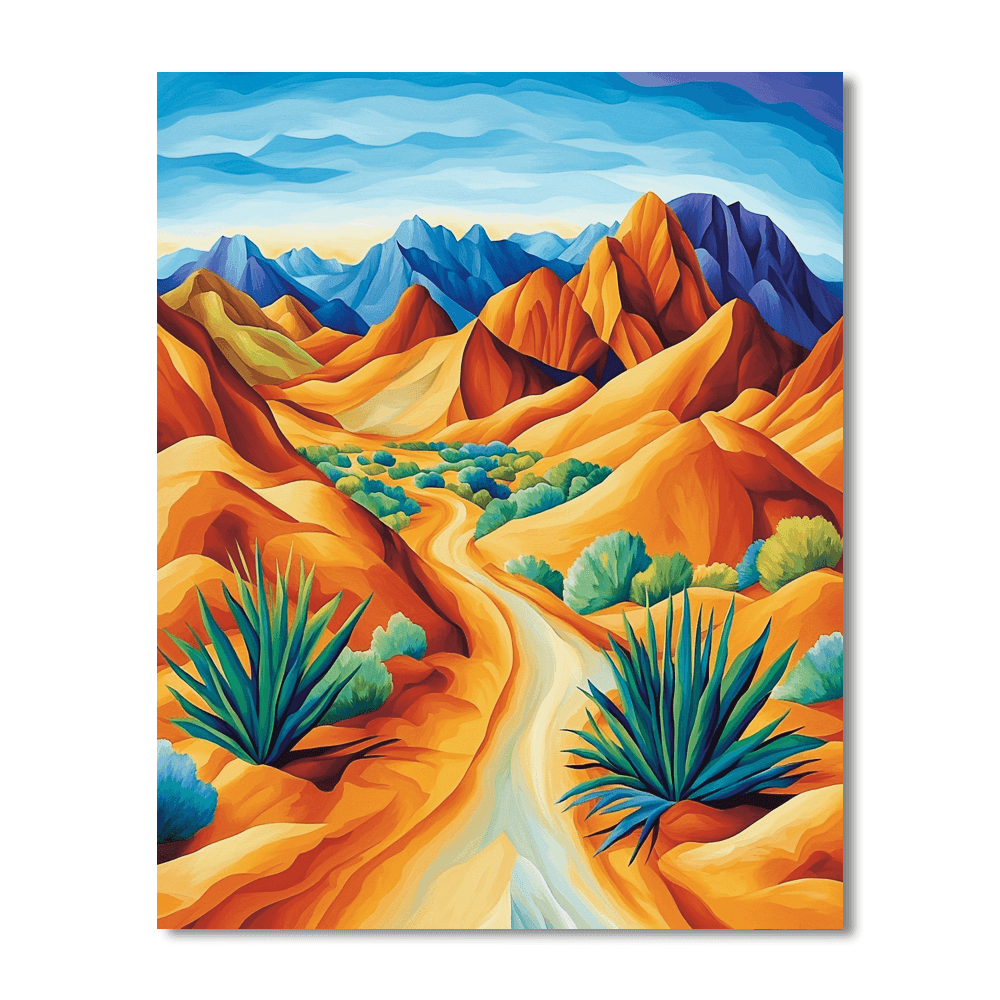 Georgia O'Keeffe Inspired Colors Of The Desert  Paint By Numbers Art