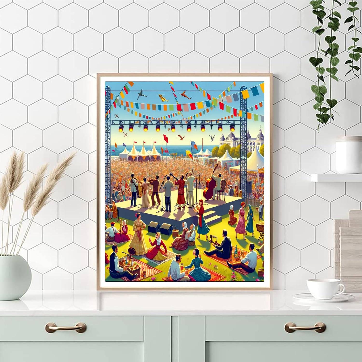 Vancouver Folk Music Festival Number Painting