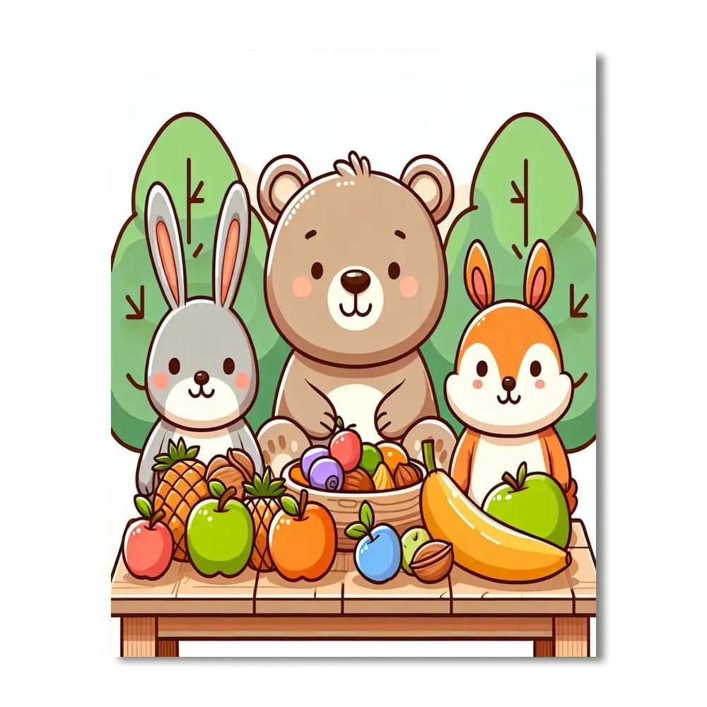 Forest Feast Numbered Painting Kits