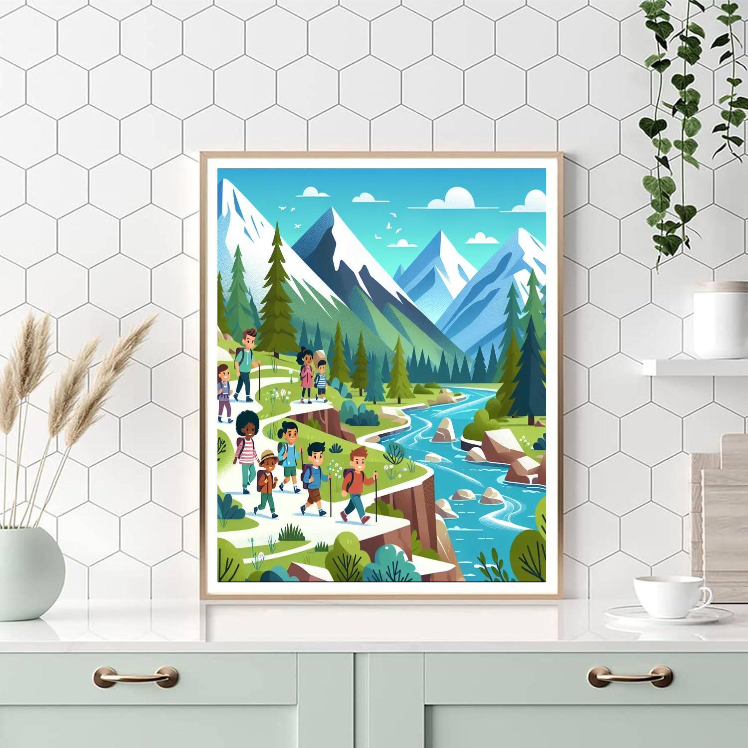 Majestic Mountain Expedition Paint By Numbers