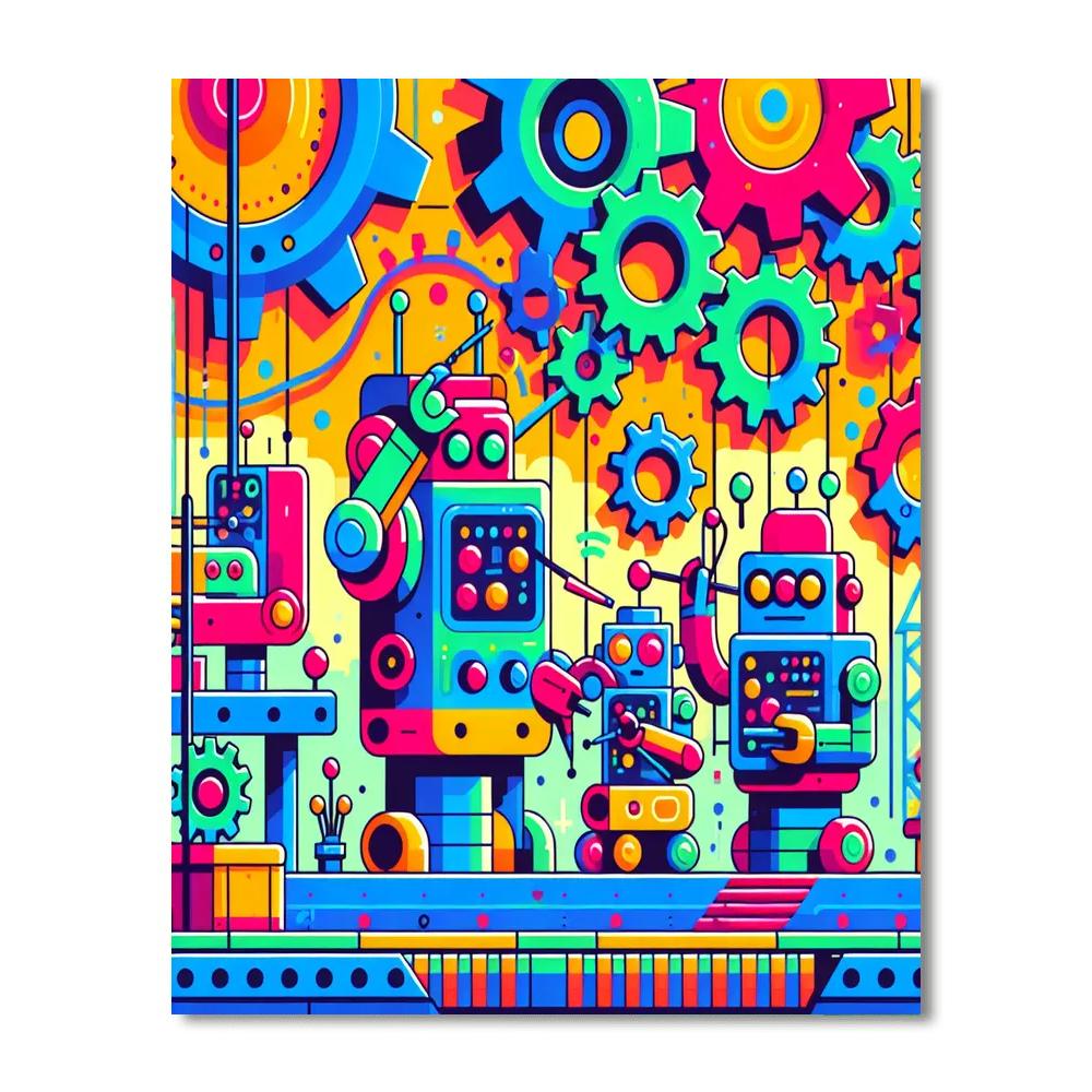 Robot Invention Factory DIY Paint By Numbers