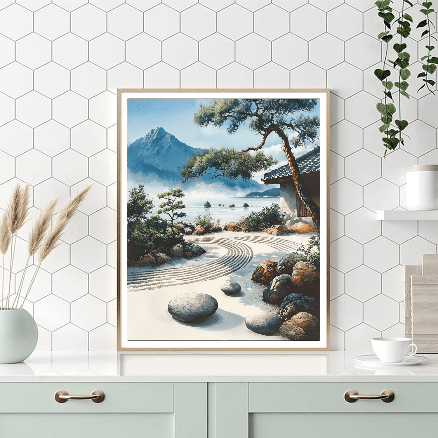 Katsushika Hokusai Inspired Serene Stillness  Paint By Numbers