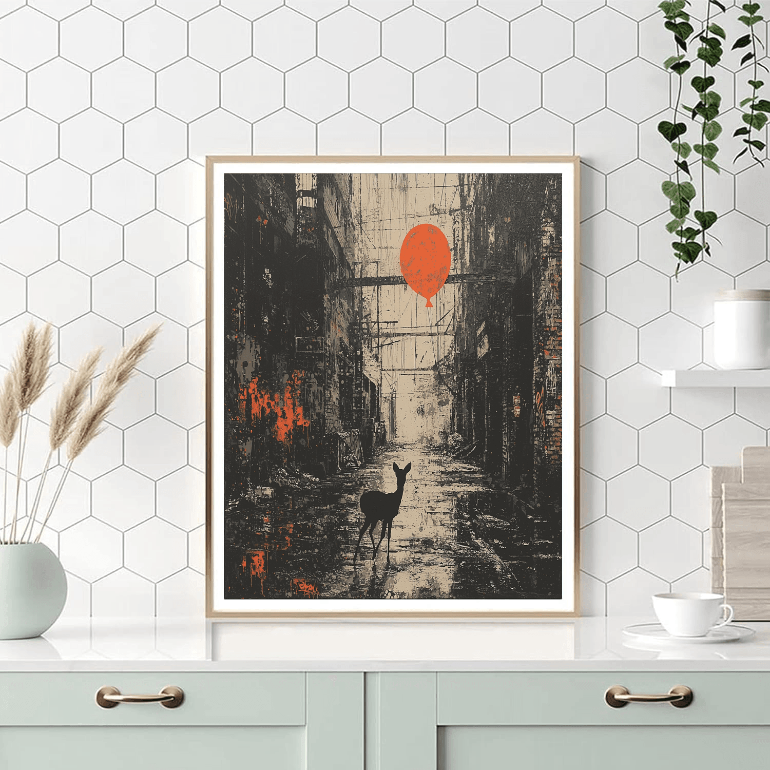 Banksy Inspired Banksy's Urban Wildlife Encounter  Paint By Numbers Art