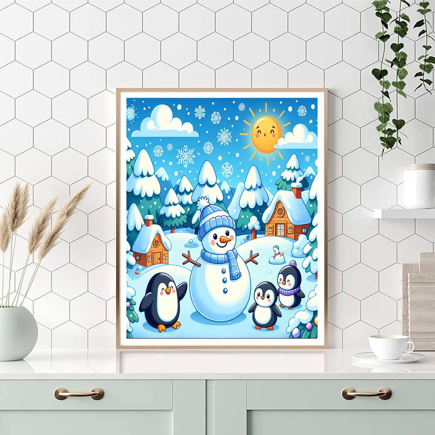 Exploring The Winter Wonderland Painting Number Kit