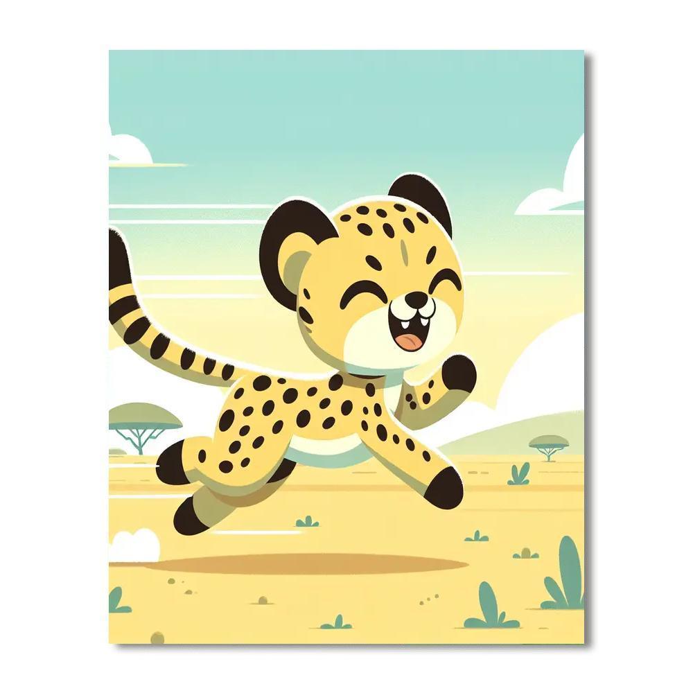 Cheeky Cheeta Paint By Number