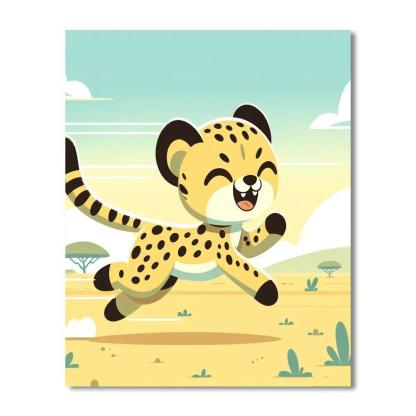Cheeky Cheeta Paint By Number