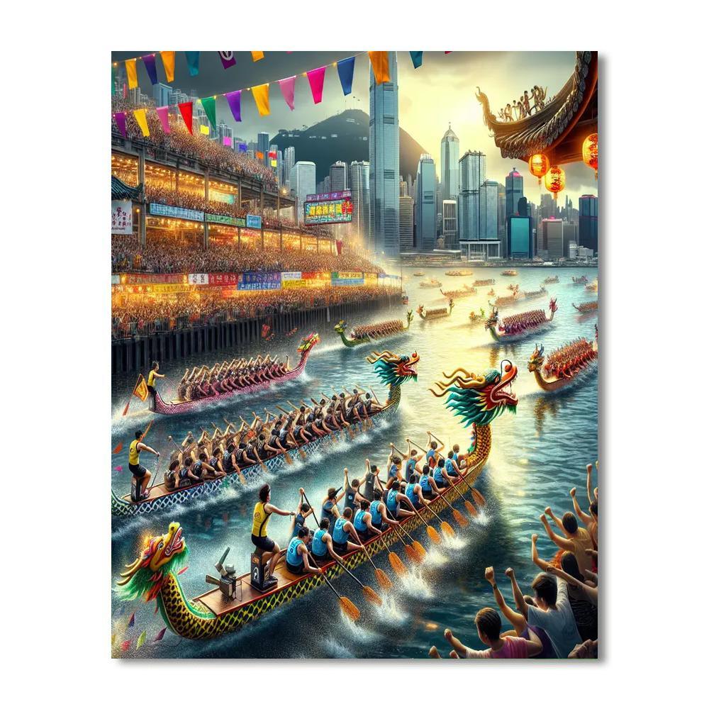 Hong Kong Dragon Boat Festival Number Painting