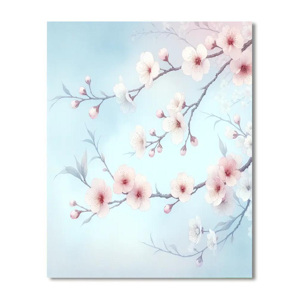 Radiant Cherry Blossom Dreams Paint By Numbers