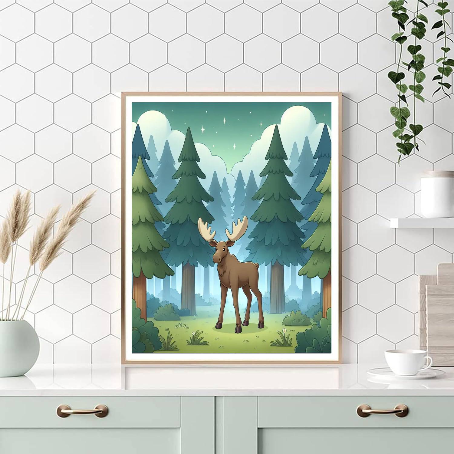 Mystical Moose Paint By Numbers Art