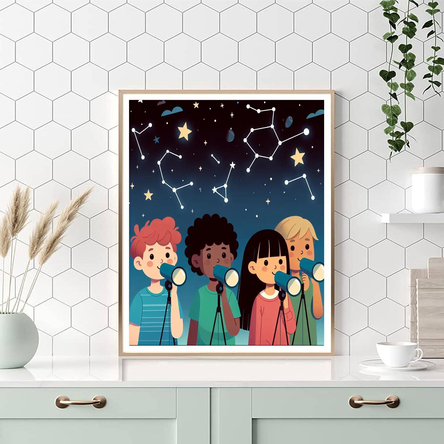 Cosmic Star Gazing Painting By Numbers Kit