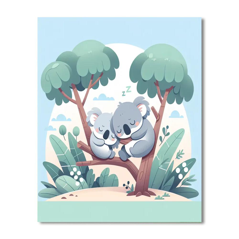 Cuddly Koala Dreams Number Painting