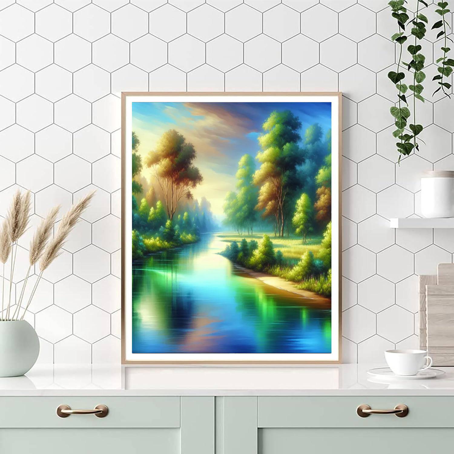 Soothing River Reflections Paint By Numbers Kits