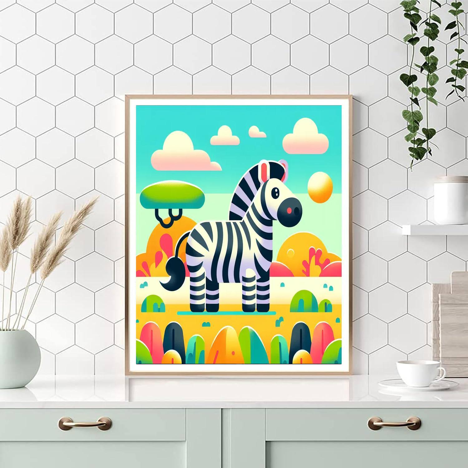 Zany Zebra Zigzag Numbered Painting Kits