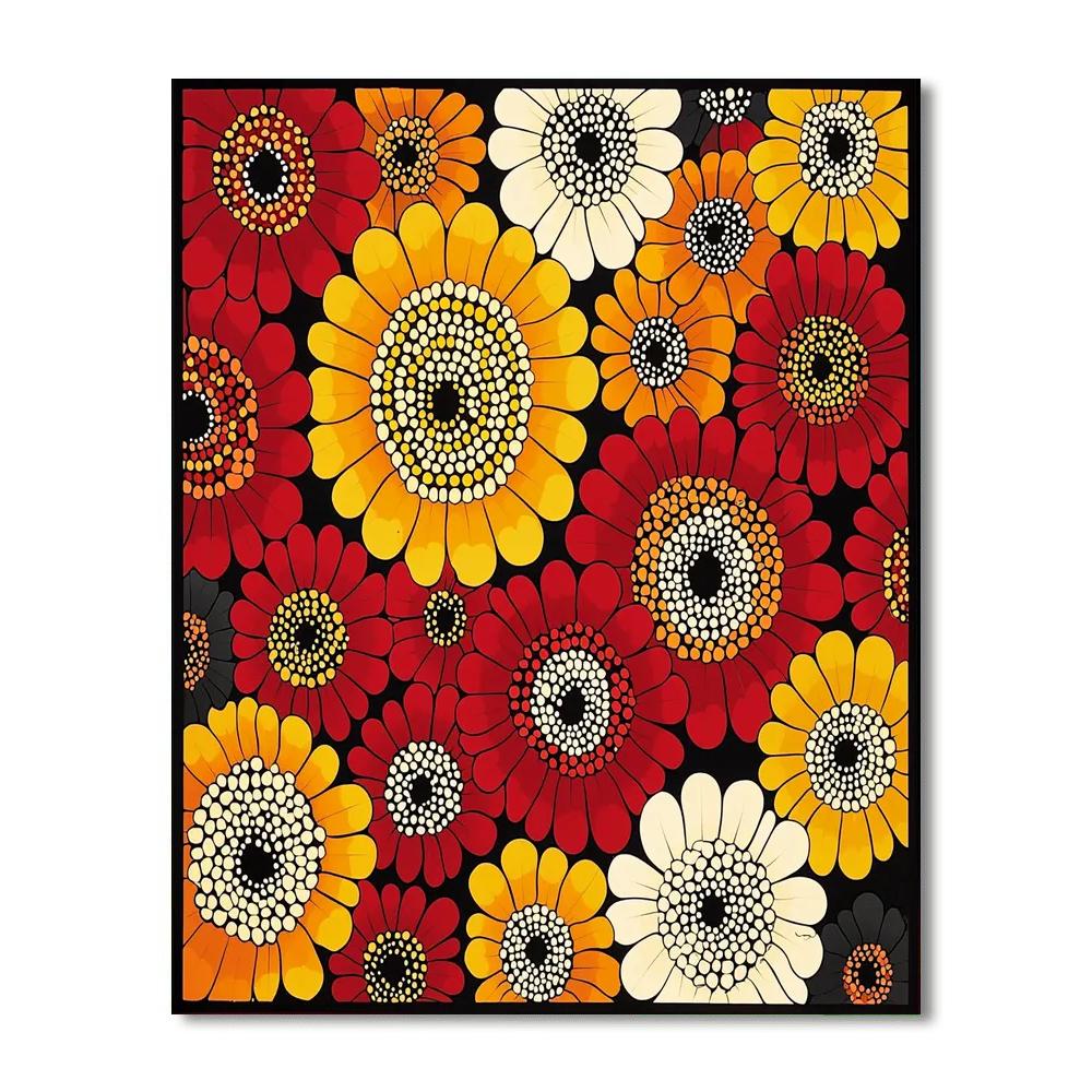 Yayoi Kusama Inspired Circles Of Life  DIY Paint By Numbers