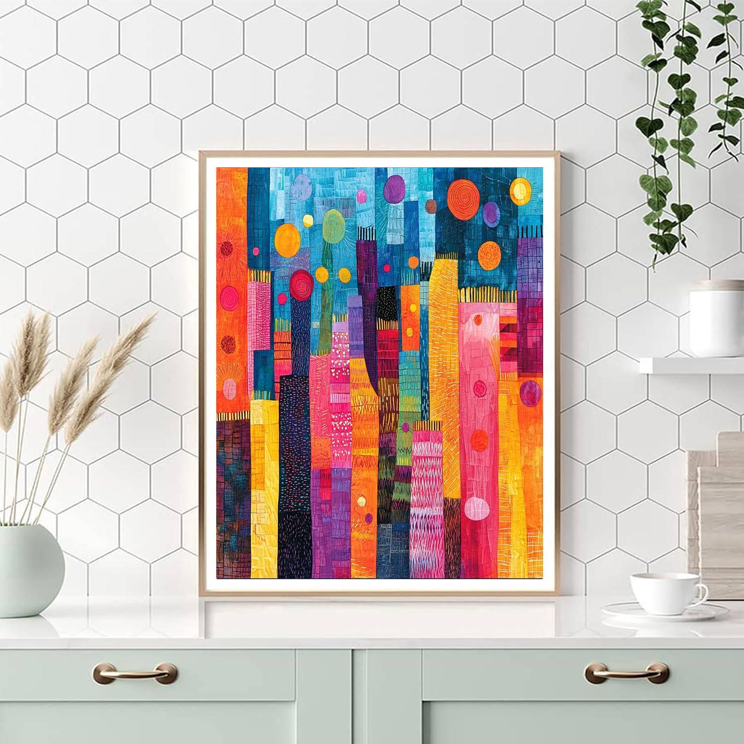 Paul Klee Inspired Artful Harmony  DIY Paint By Numbers