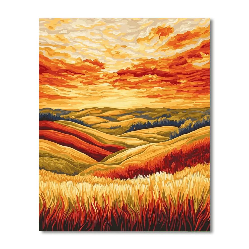 Leonardo Da Vinci Inspired Ember Glow  Paint By Number