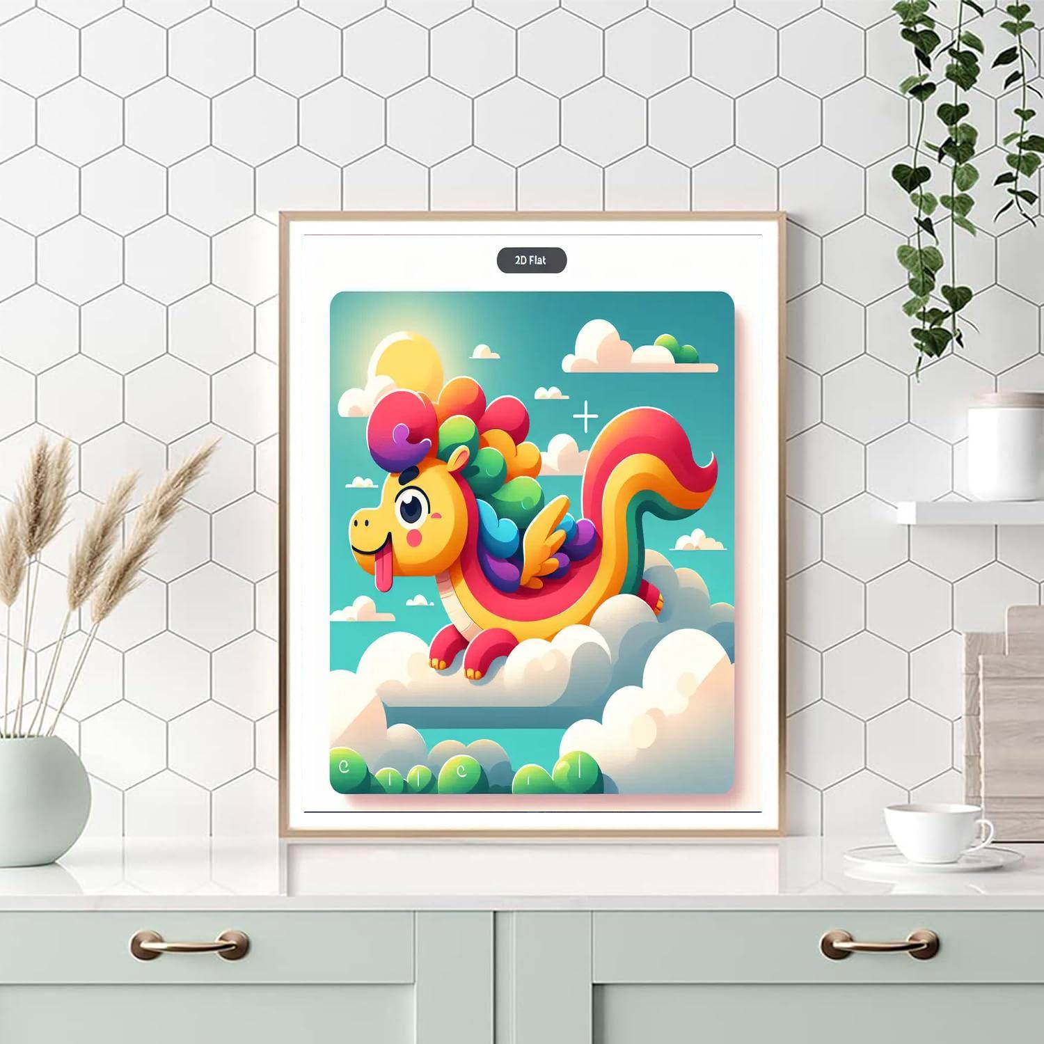 Magical Rainbow Dragon Paint By Numbers Kits