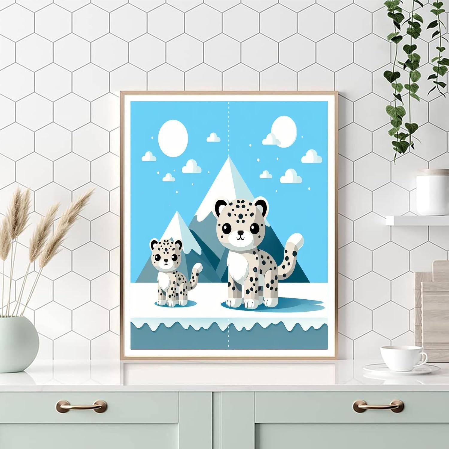 Sociable Snow Leopard Paint By Color