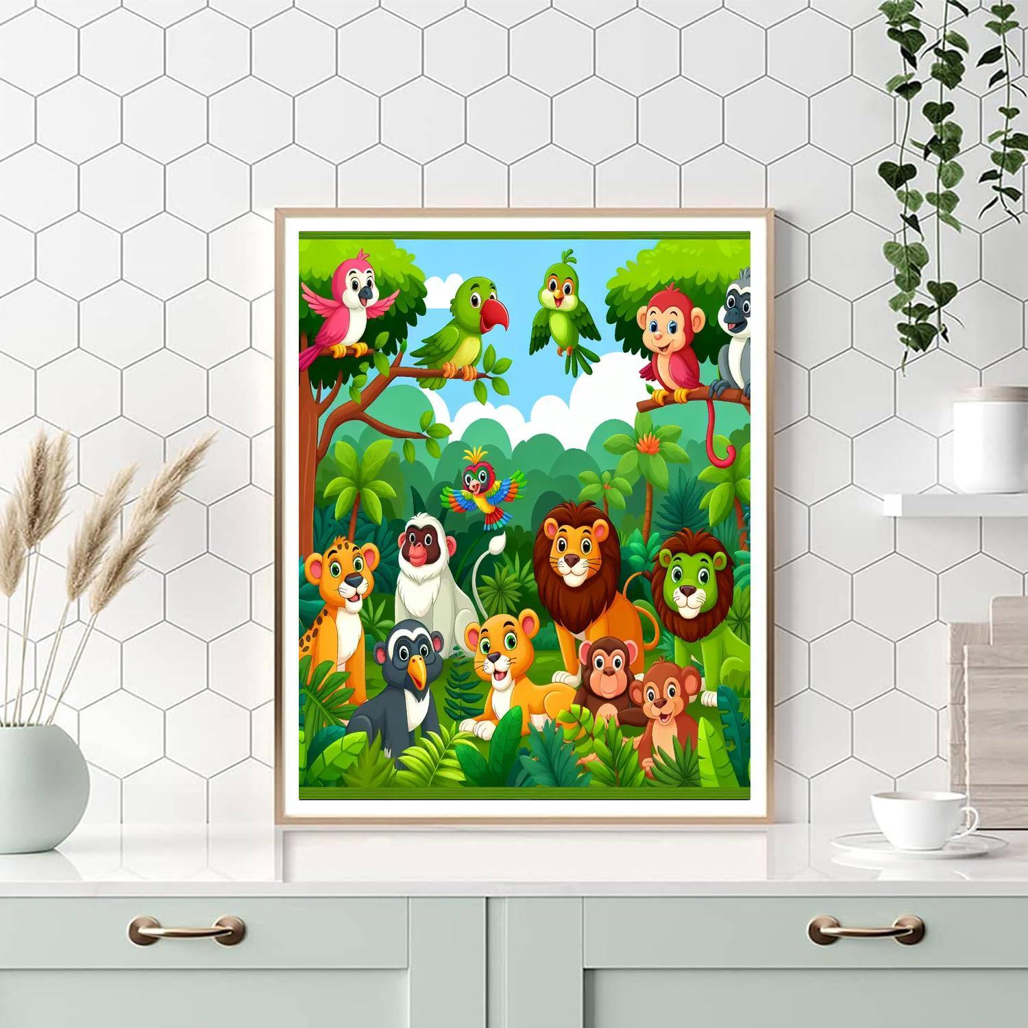 Happy Jungle Safari Paint By Number