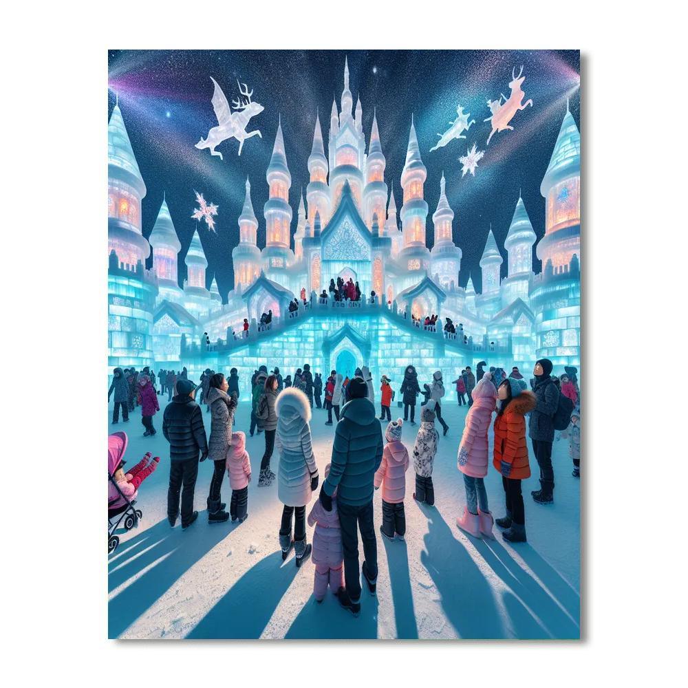 The Harbin International Ice And Snow Sculpture Festival Paint By Numbers Art