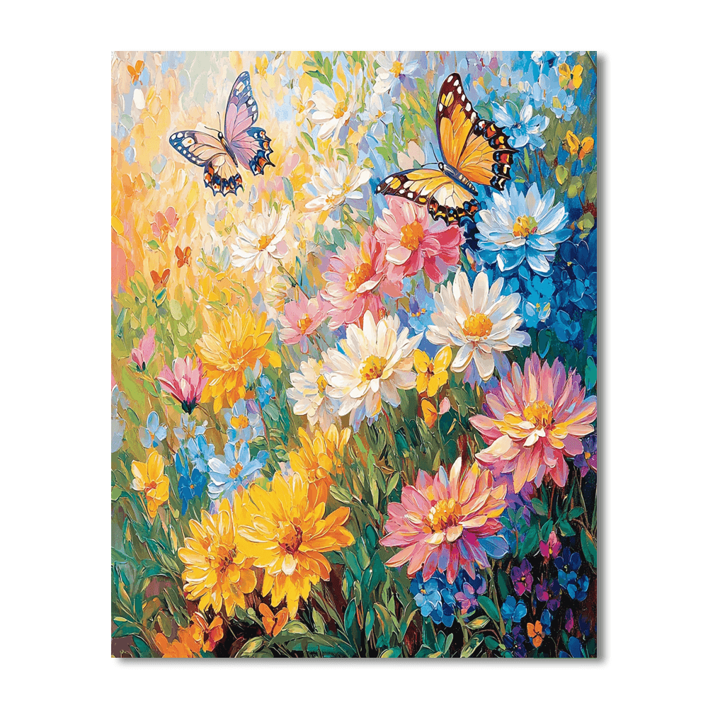 Claude Monet Inspired Enchanting Butterfly Symphony  Painting By Numbers Kit