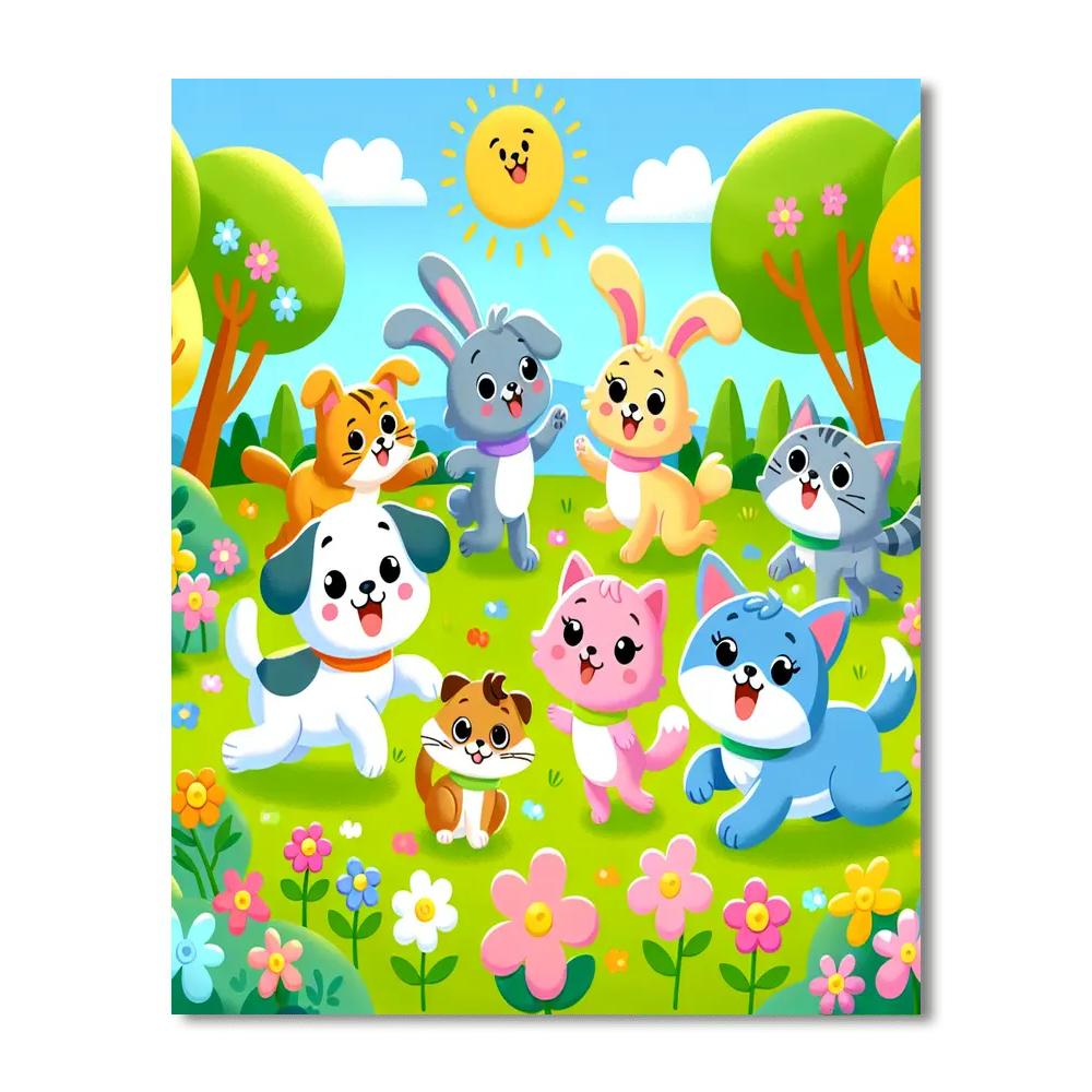 The Playful Pet Adventure DIY Paint By Numbers