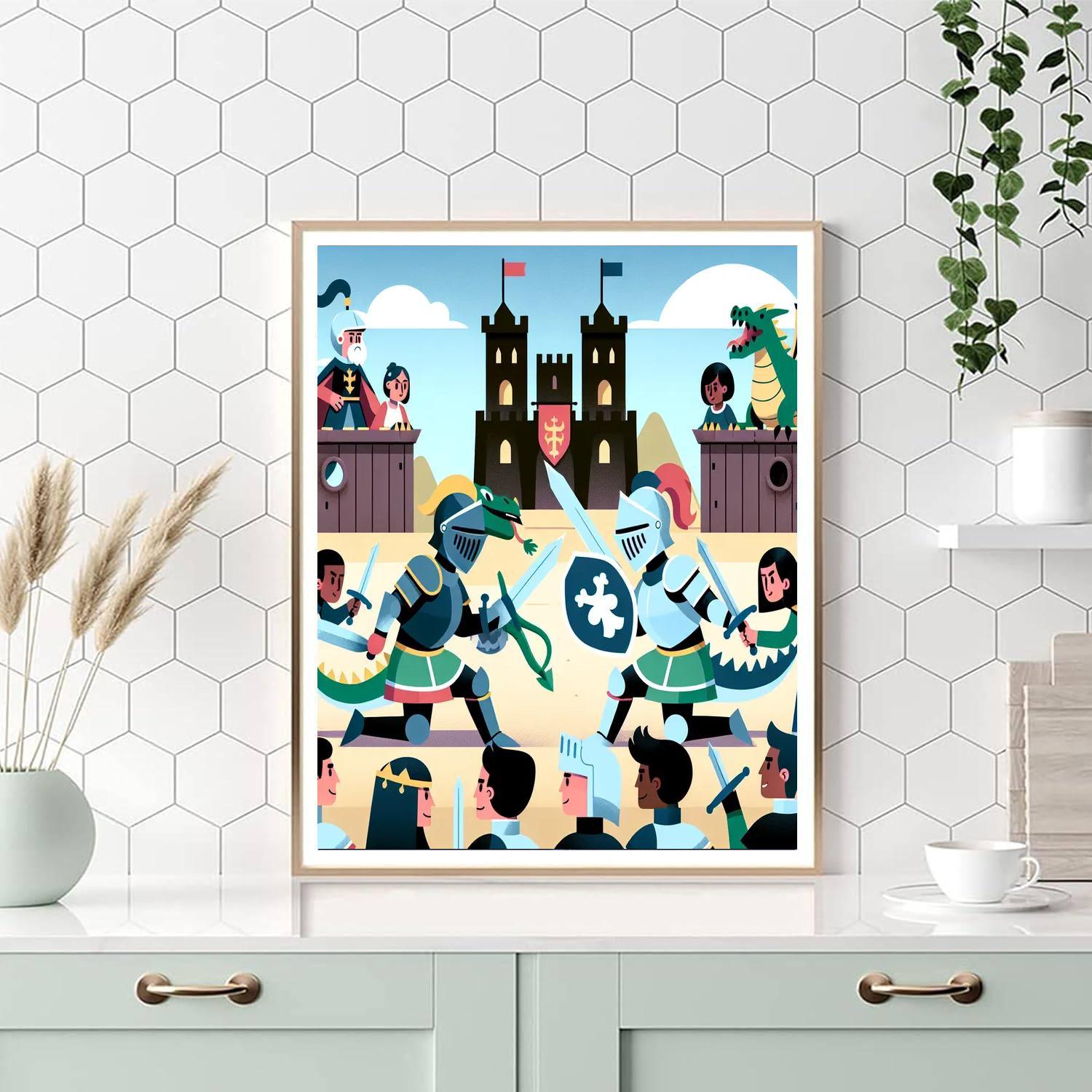 Knights And Dragons Adventure Paint By Numbers Art