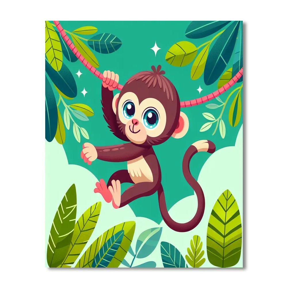 Vibrant Vervet Painting By Numbers Kit