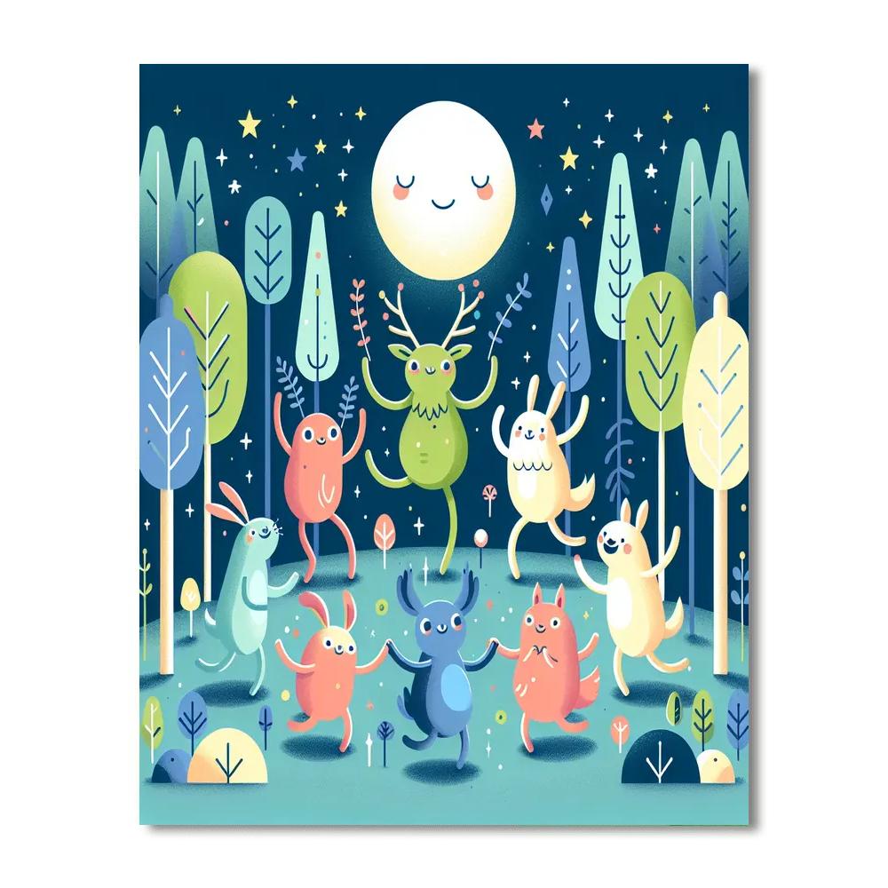 Mystical Moonlight Dance Numbered Painting Kits