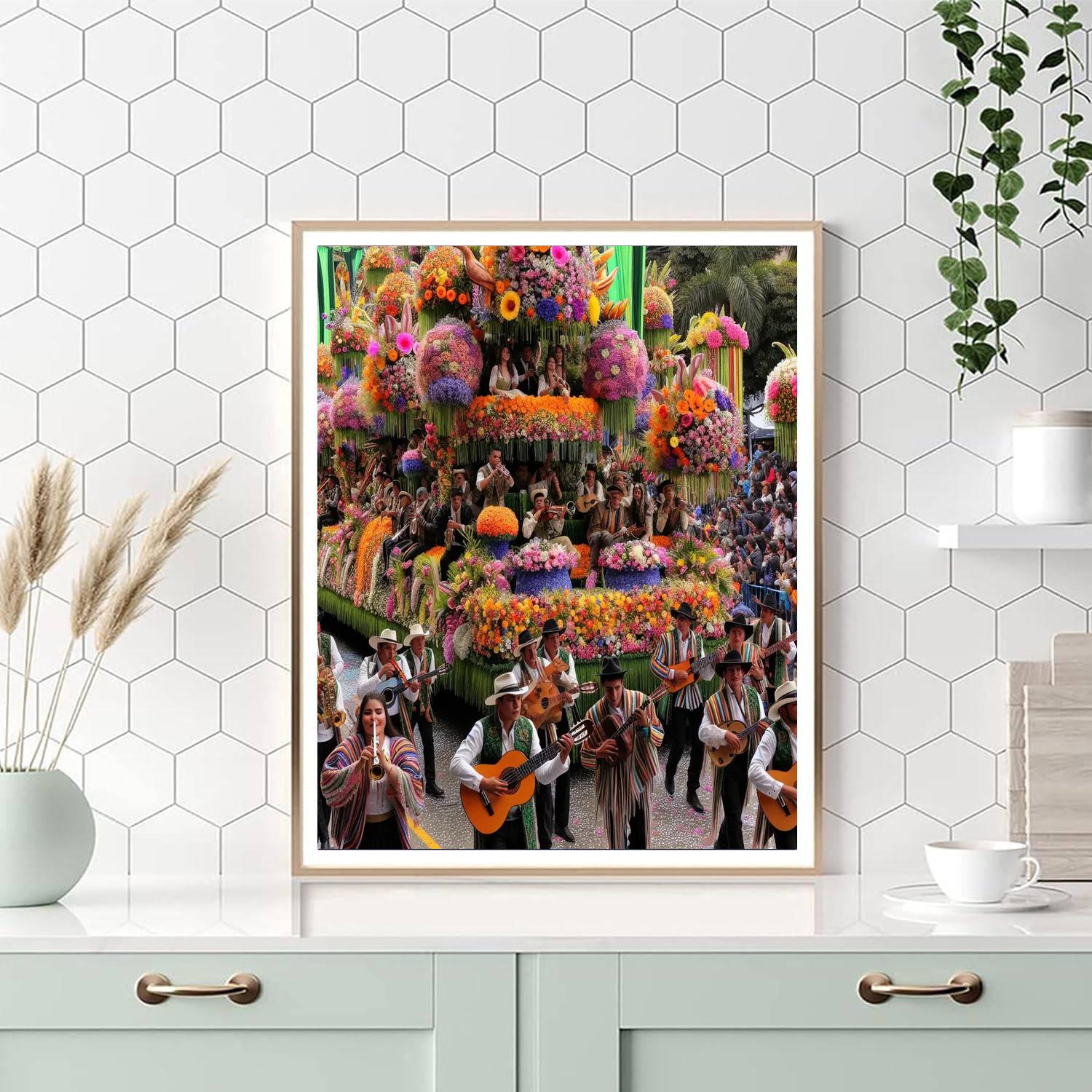 The Flower Festival - Medellín Paint By Numbers Kits