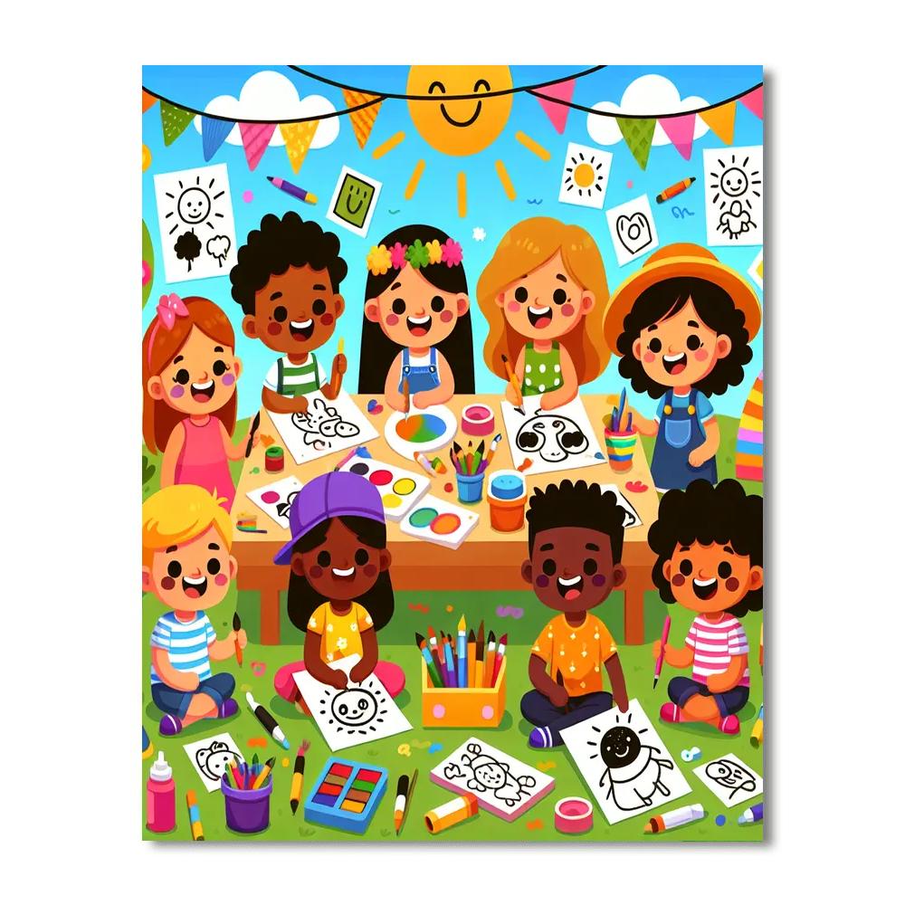 Doodle Art Party Paint By Numbers Art