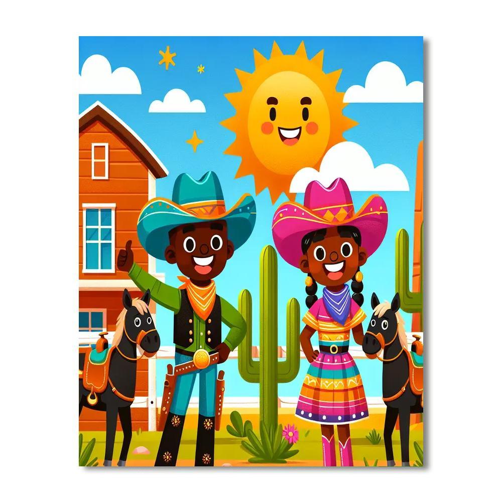 Wonderful Wild West Number Painting