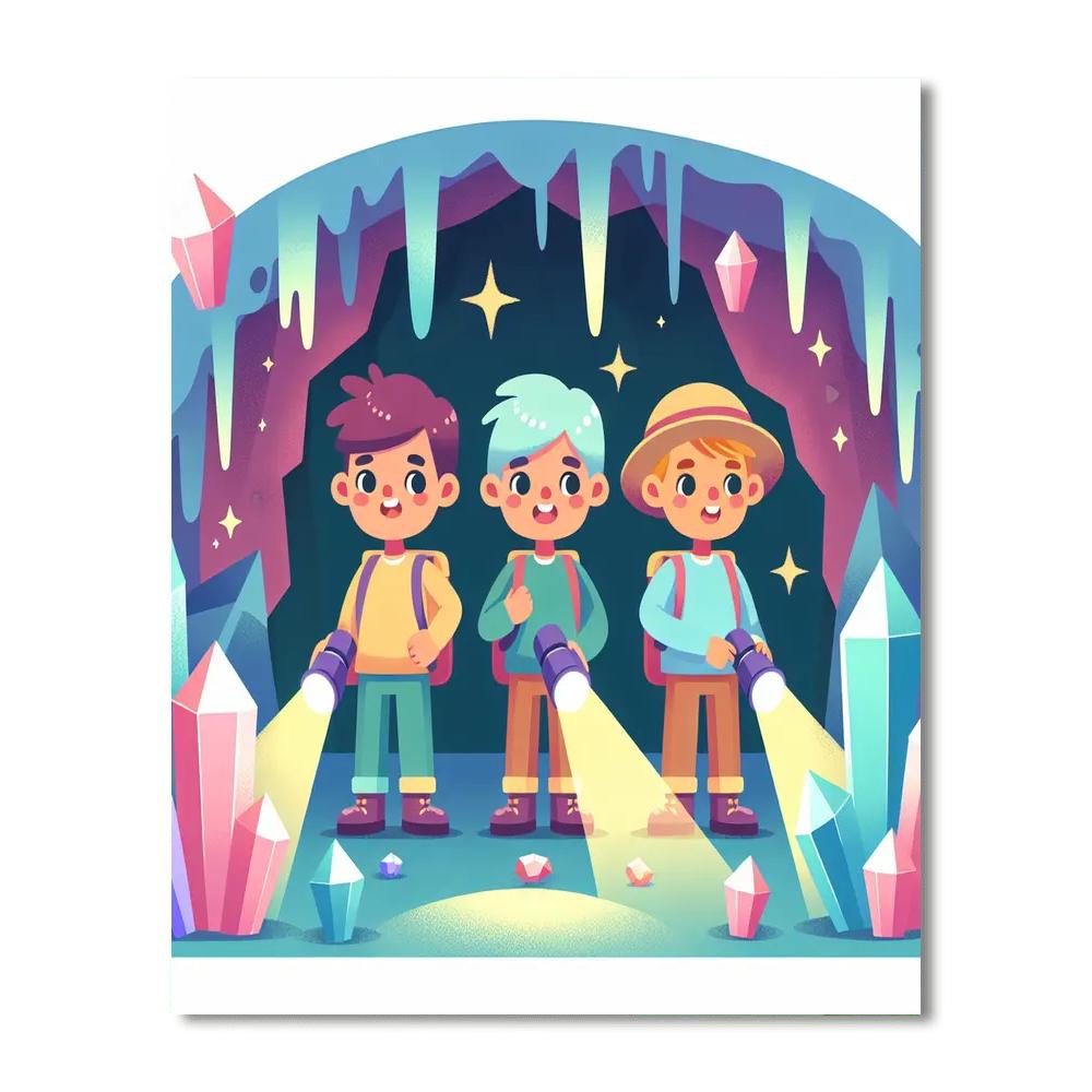 Courageous Cave Explorers Number Painting