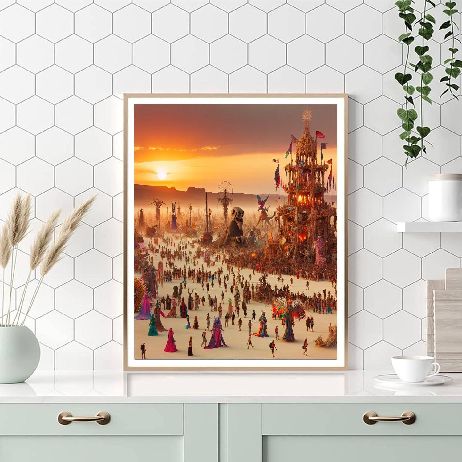 The Burning Man Festival - Usa Paint By Color