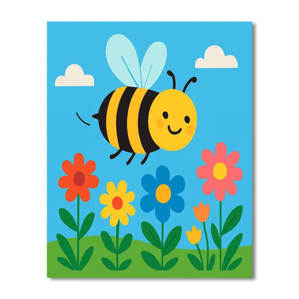 Buzzy Bee's Flower Field Numbered Painting Kits